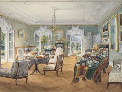 A Sitting Room, Perhaps in a Country Dacha by Unbekannt Unbekannt